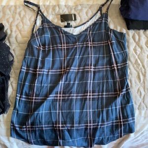 Blue plaid torrid tank